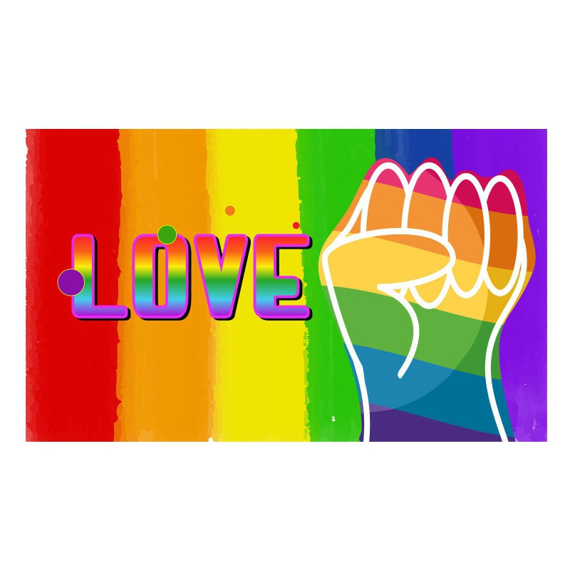 Generique Drapeau Rainbow Love 90 x 150cm